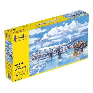 KIT PARA MONTAR HELLER DOUGLAS C-118 LIFTMASTER 1/72 92 PEÇAS HLR 80317